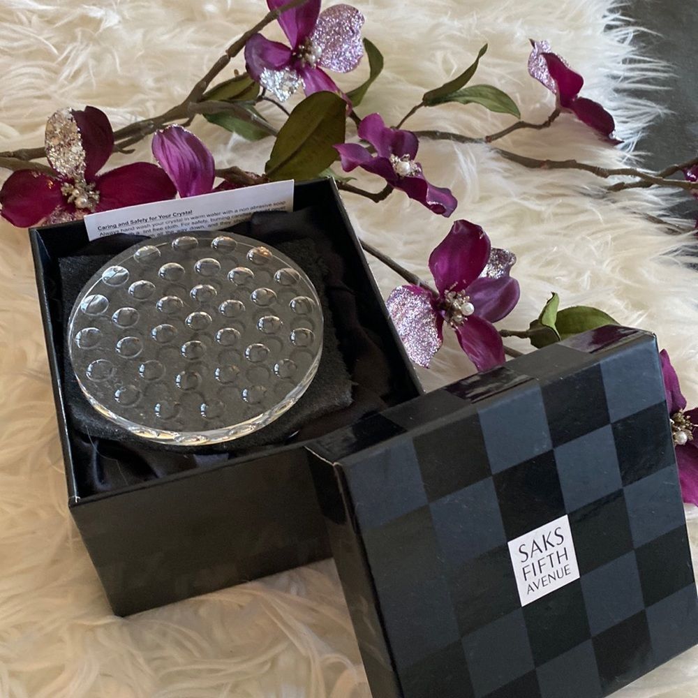 💞SAKS FiFTH avenue 💞crystal bubble coaster - Picture 5 of 13